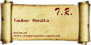 Tauber Renáta névjegykártya