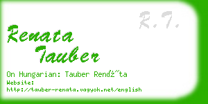 renata tauber business card